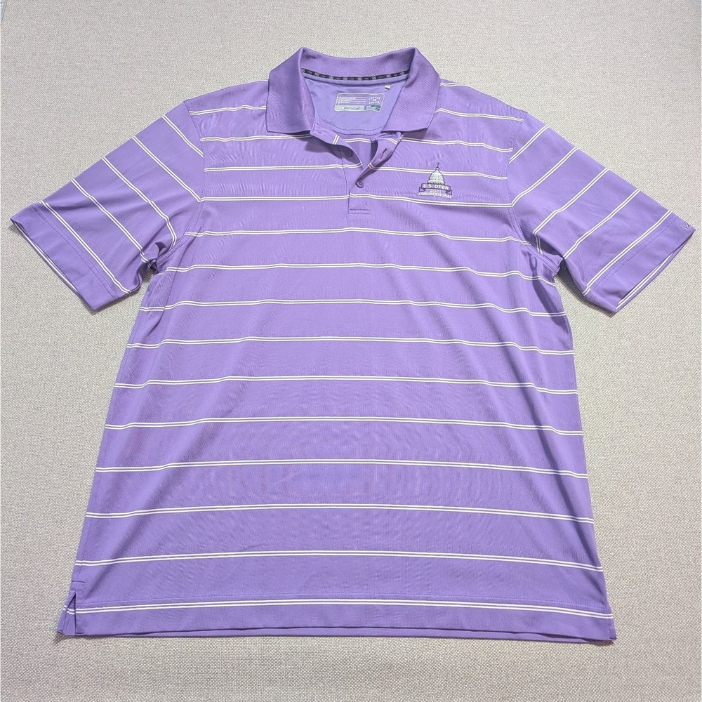Cutter & Buck Men's XL Purple Polo Shirt CB DryTec US Open 2011 Congressional
